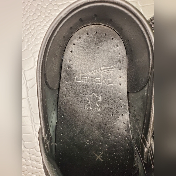 Dansko Women's Glitzy Patent Black Clogs Shoes - Picture 8 of 10